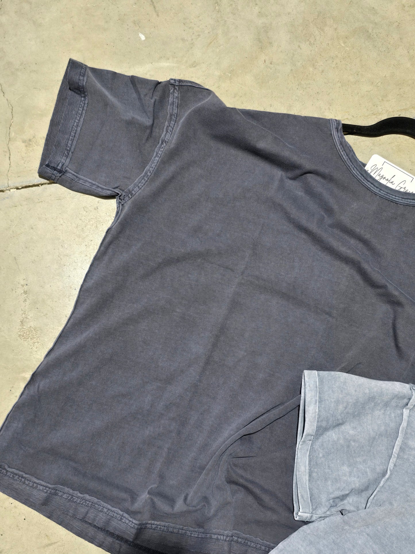 Plus Washed Exposed Seam Relaxed Knit T-Shirt