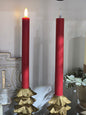 2PC Red LED Taper Candle Set