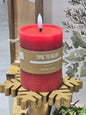 Red LED Pillar Candle
