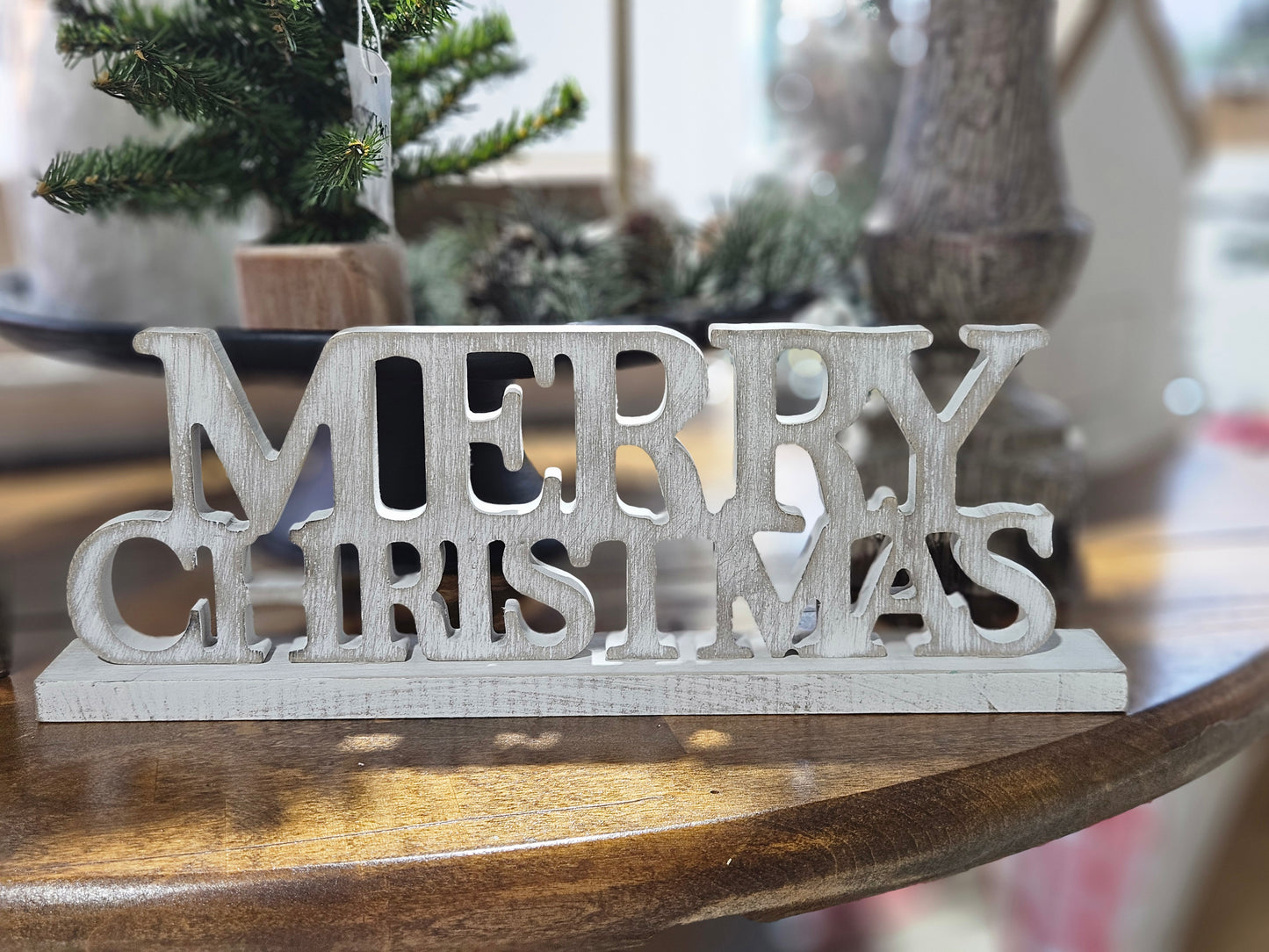 Weathered Wood Christmas Sitter