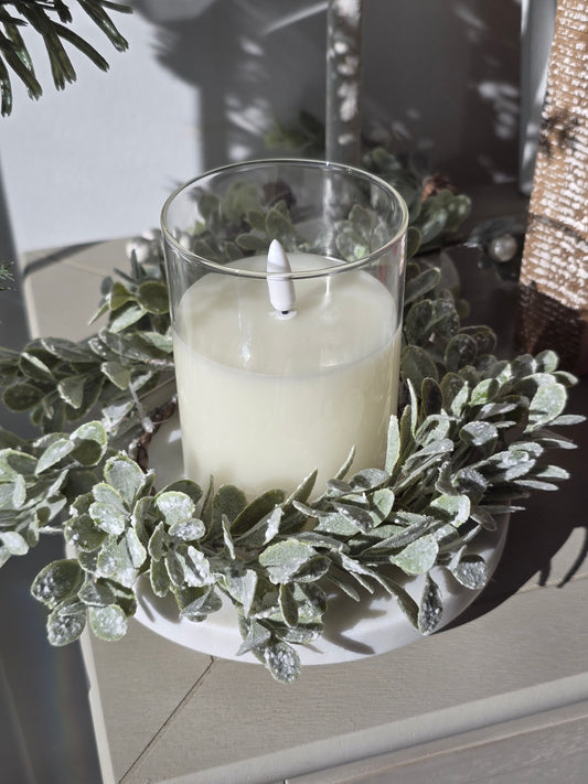 5" Flocked Candle Ring