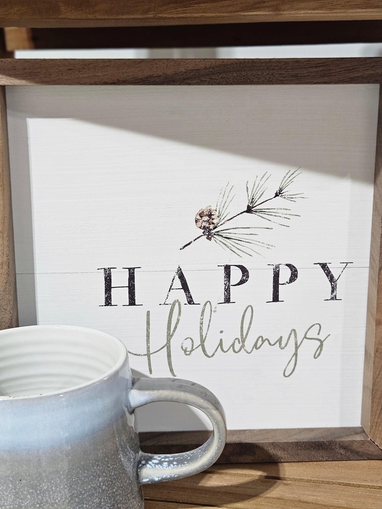 Happy Holidays Pine Branch