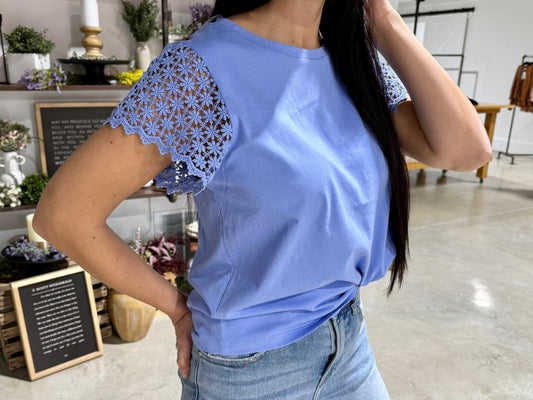Lace Sleeve Tee