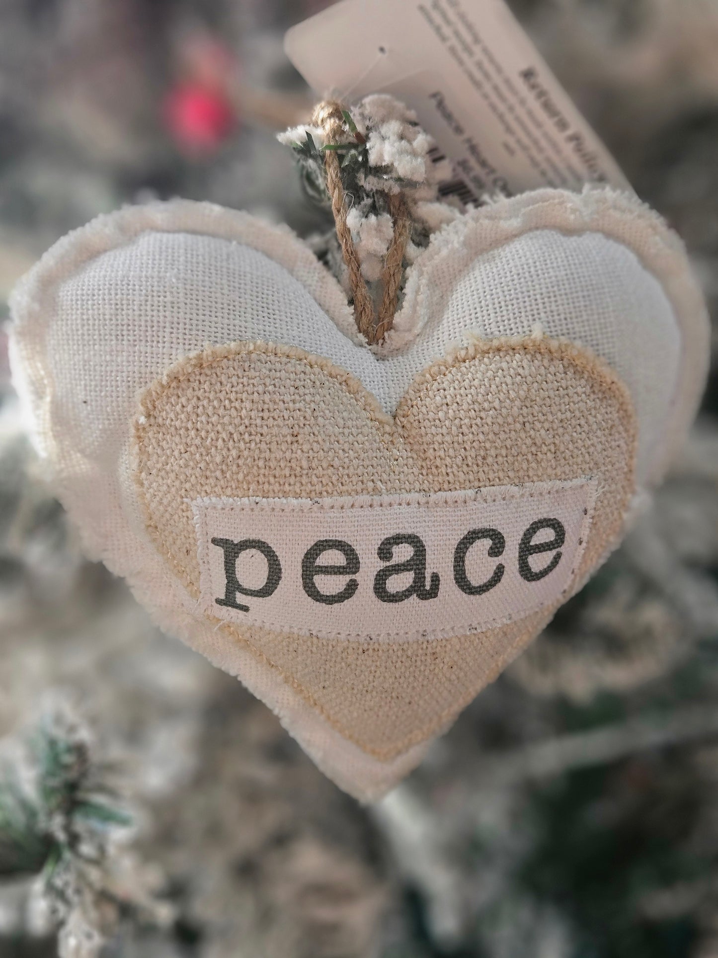 Peace Heart Ornament