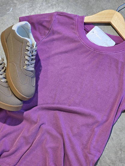 Orchid Dye Ribbed Top