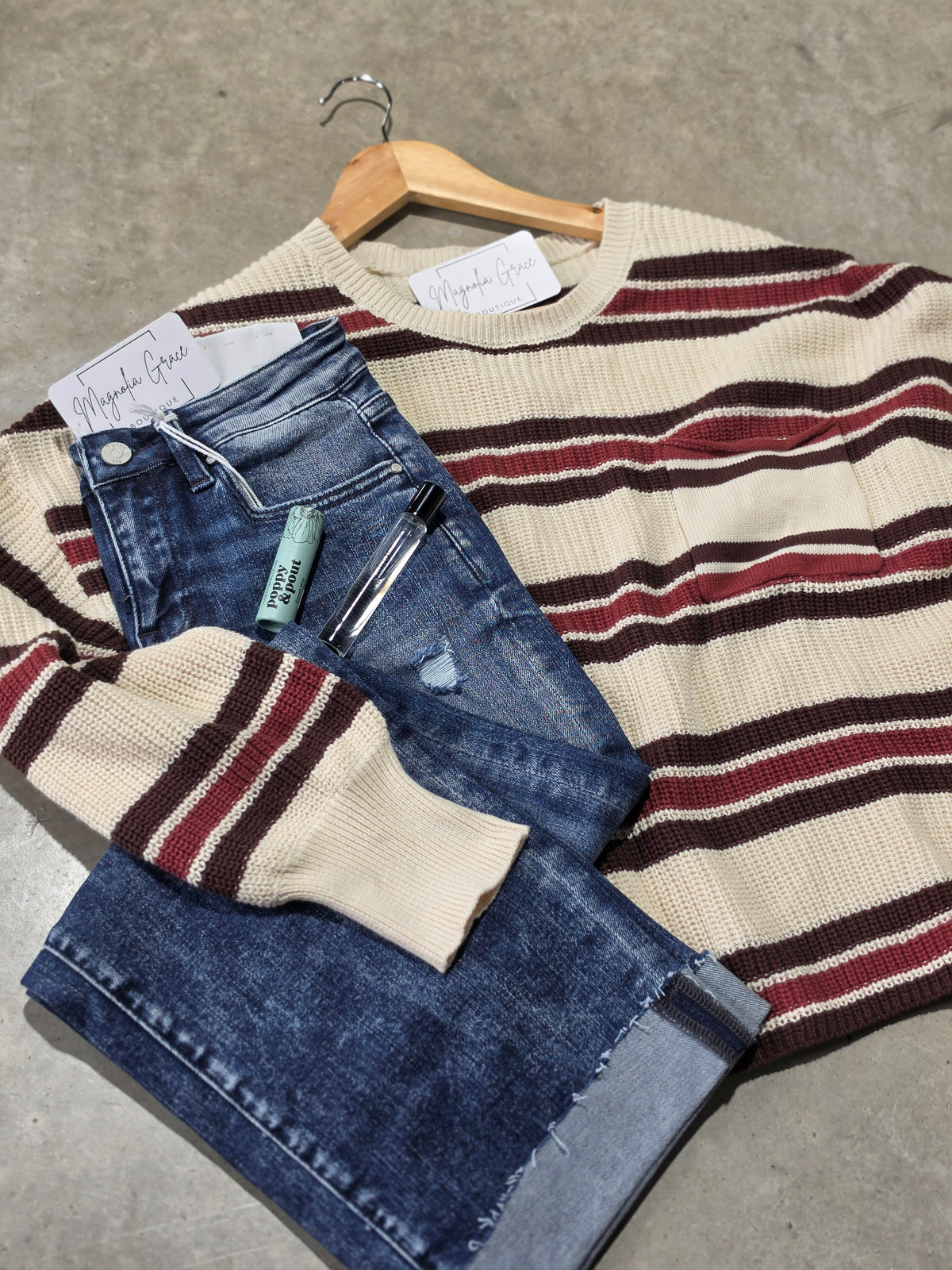 Raw Edge Knit Sweater