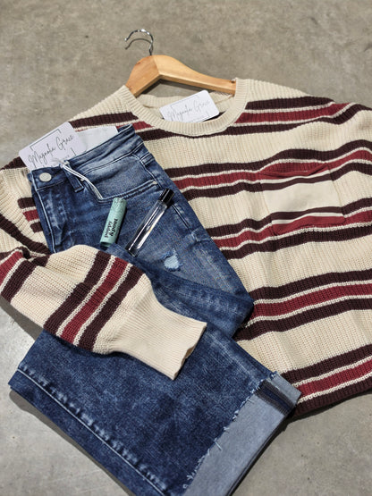 Raw Edge Knit Sweater