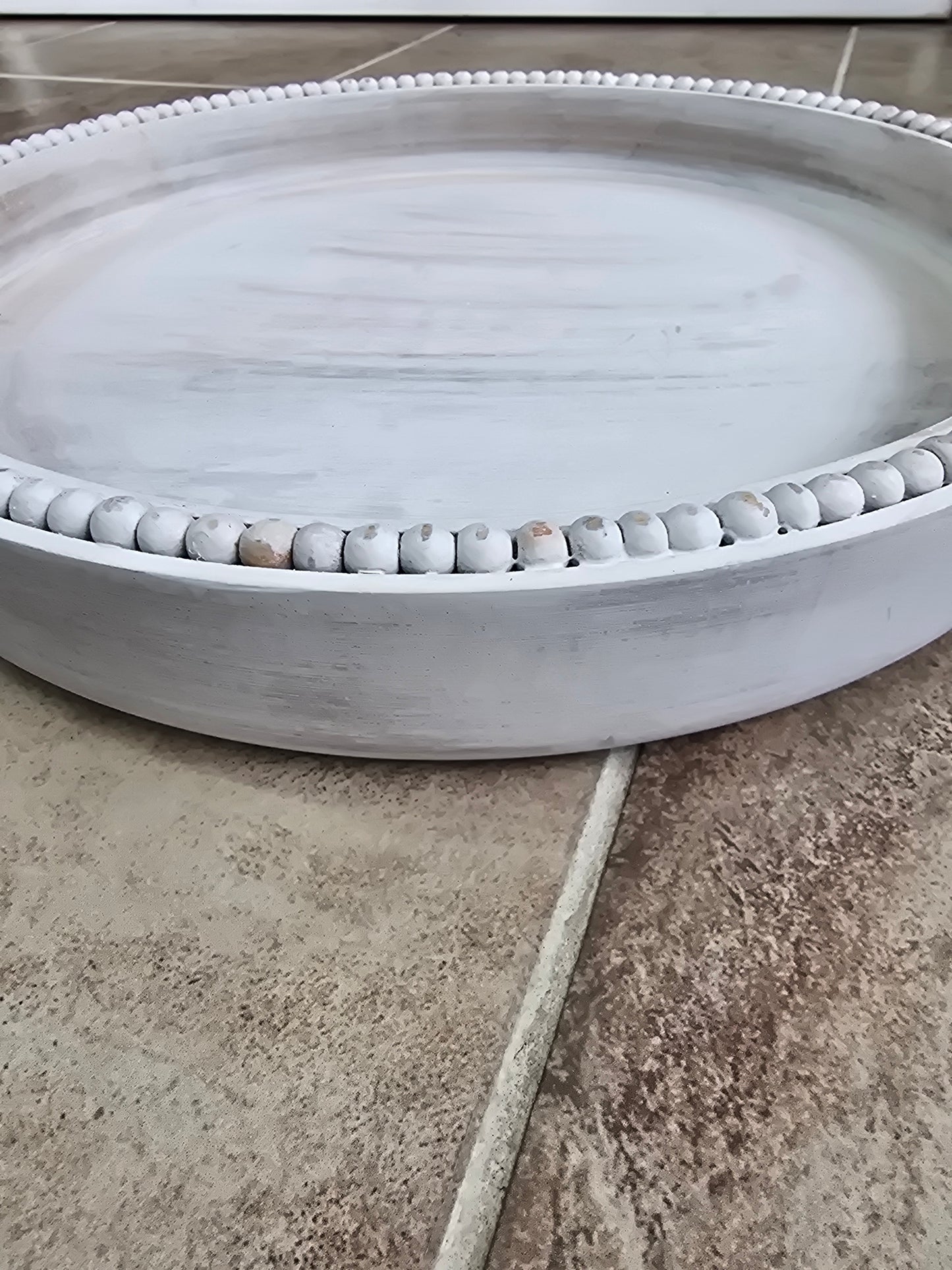 Deep Round Beaded Tray