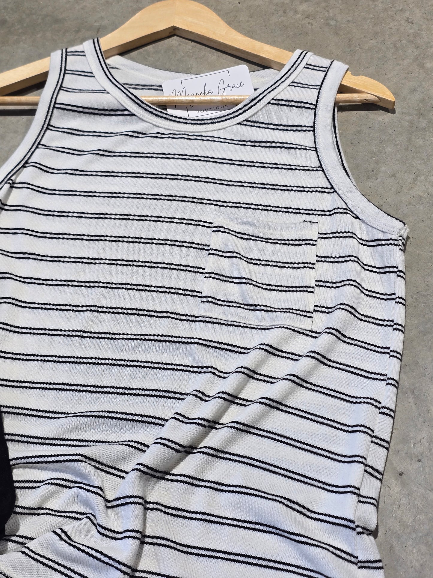 Sleeveless Stripe Tank Top