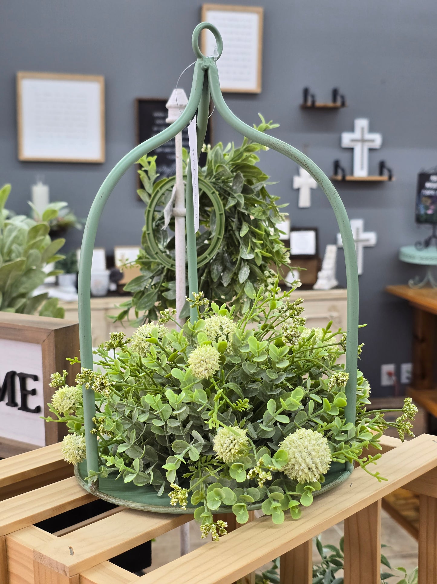 Sage Metal Lantern small
