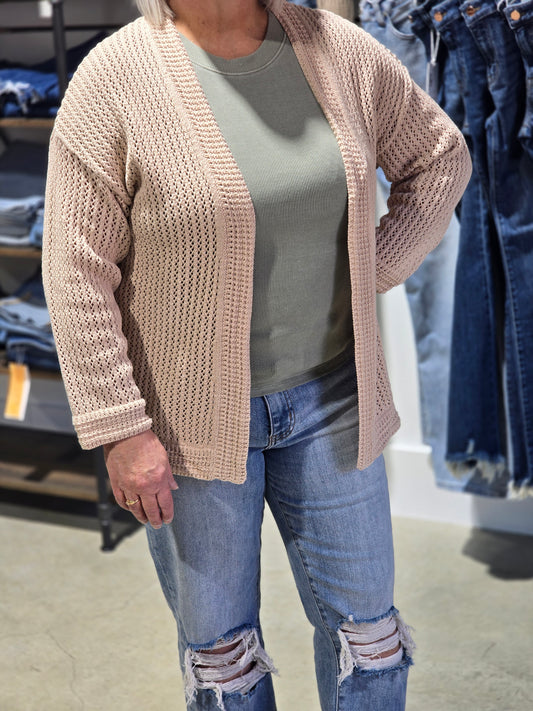 Fisherman Open Cardigan