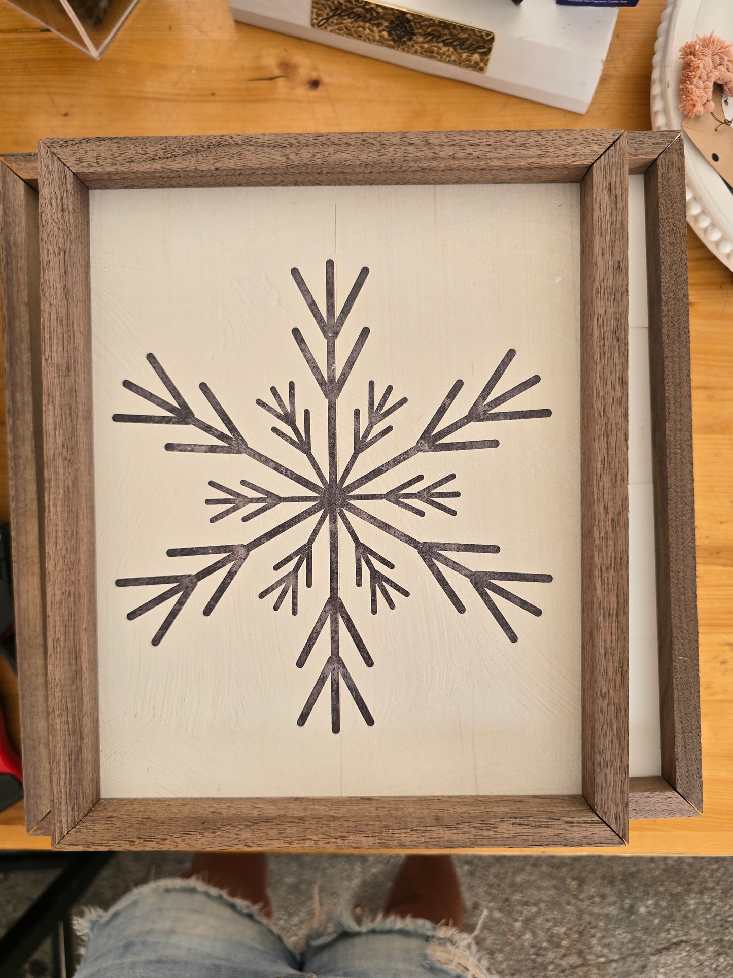 Modern Snowflake Sign