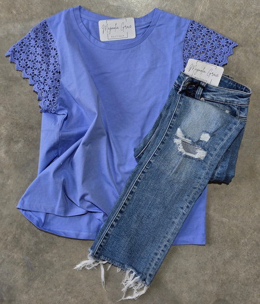 Lace Sleeve Tee