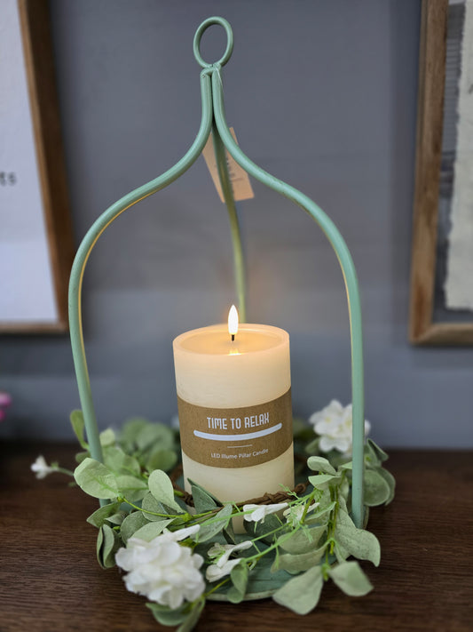 Sage Metal Lantern