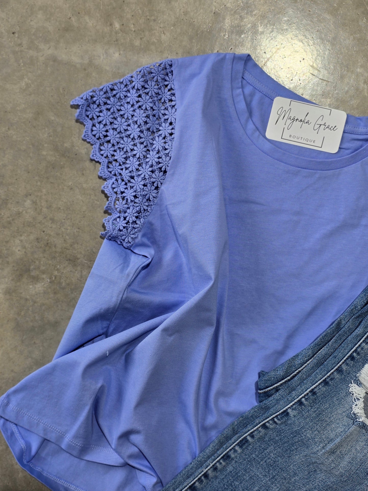Lace Sleeve Tee