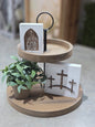 Wood Tiered Tray