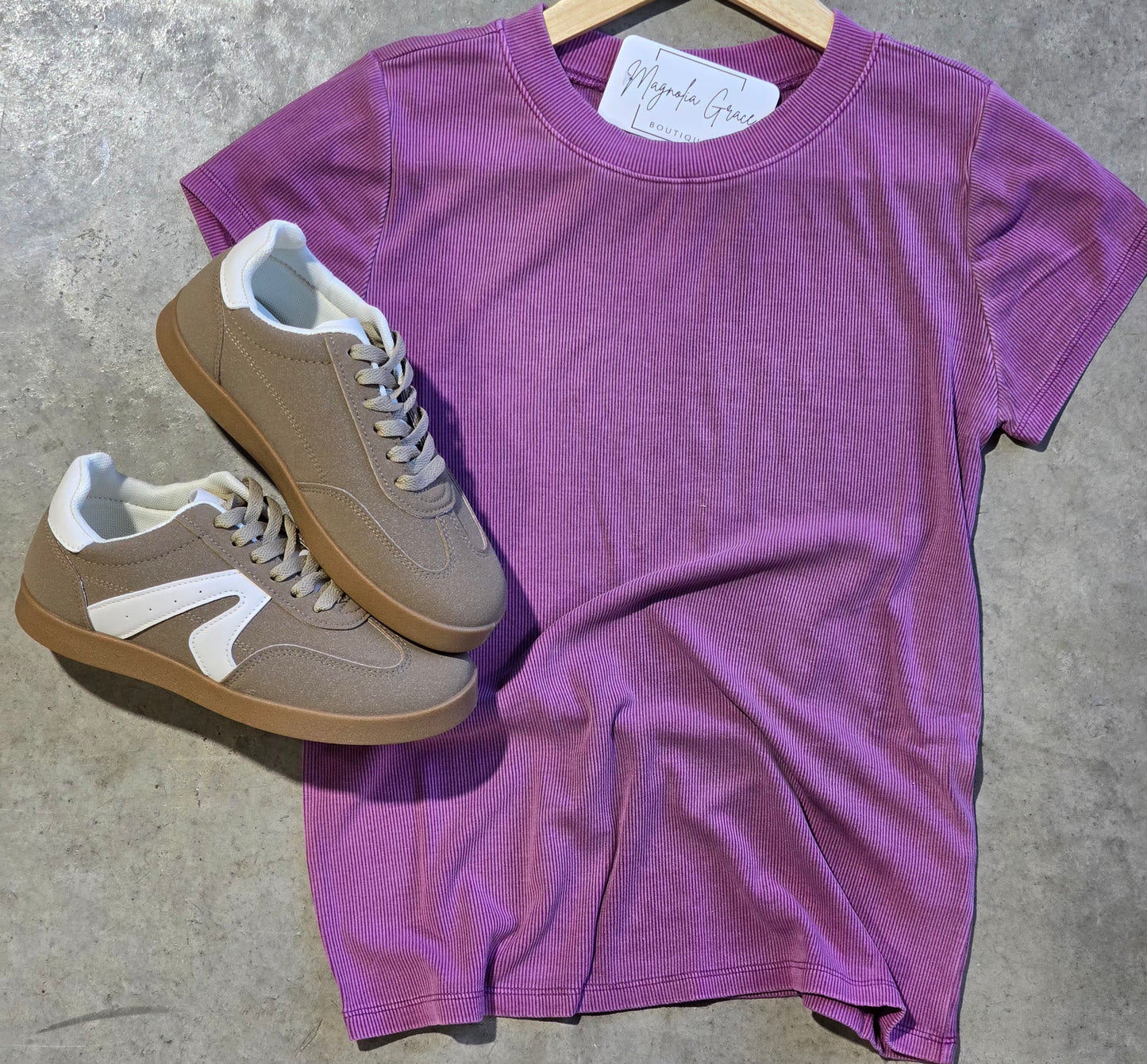 Orchid Dye Ribbed Top