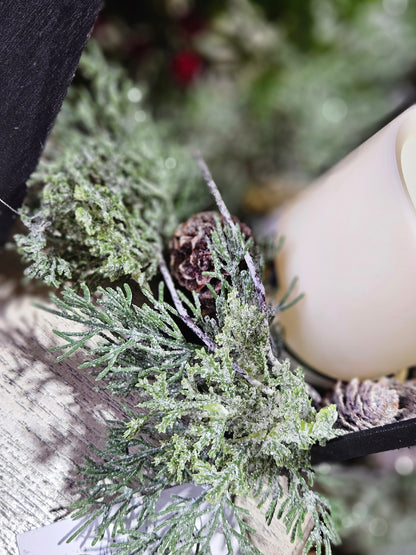 Glitter Pinecone Birch 3.5" Ring