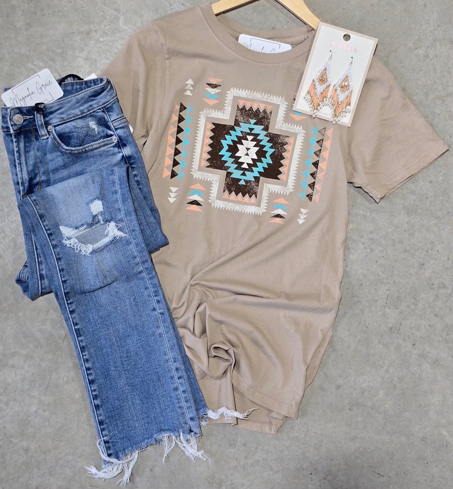 Aztec Washed Graphic Tee