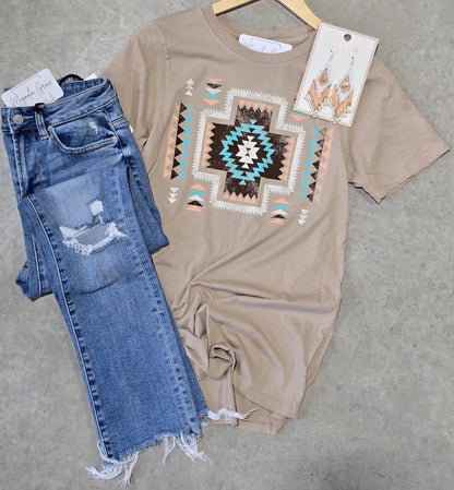 Aztec Washed Graphic Tee