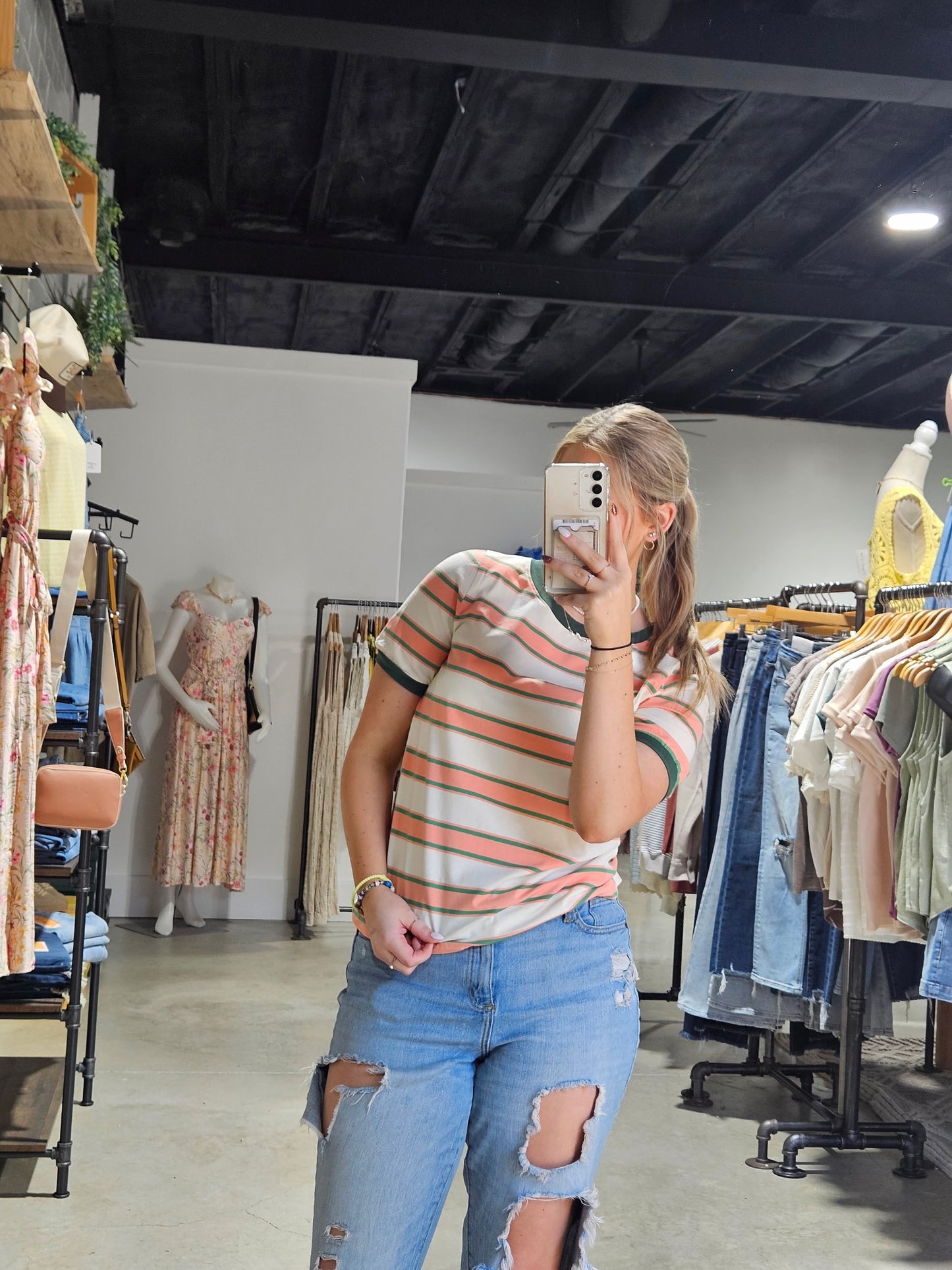 Cotton Striped Top