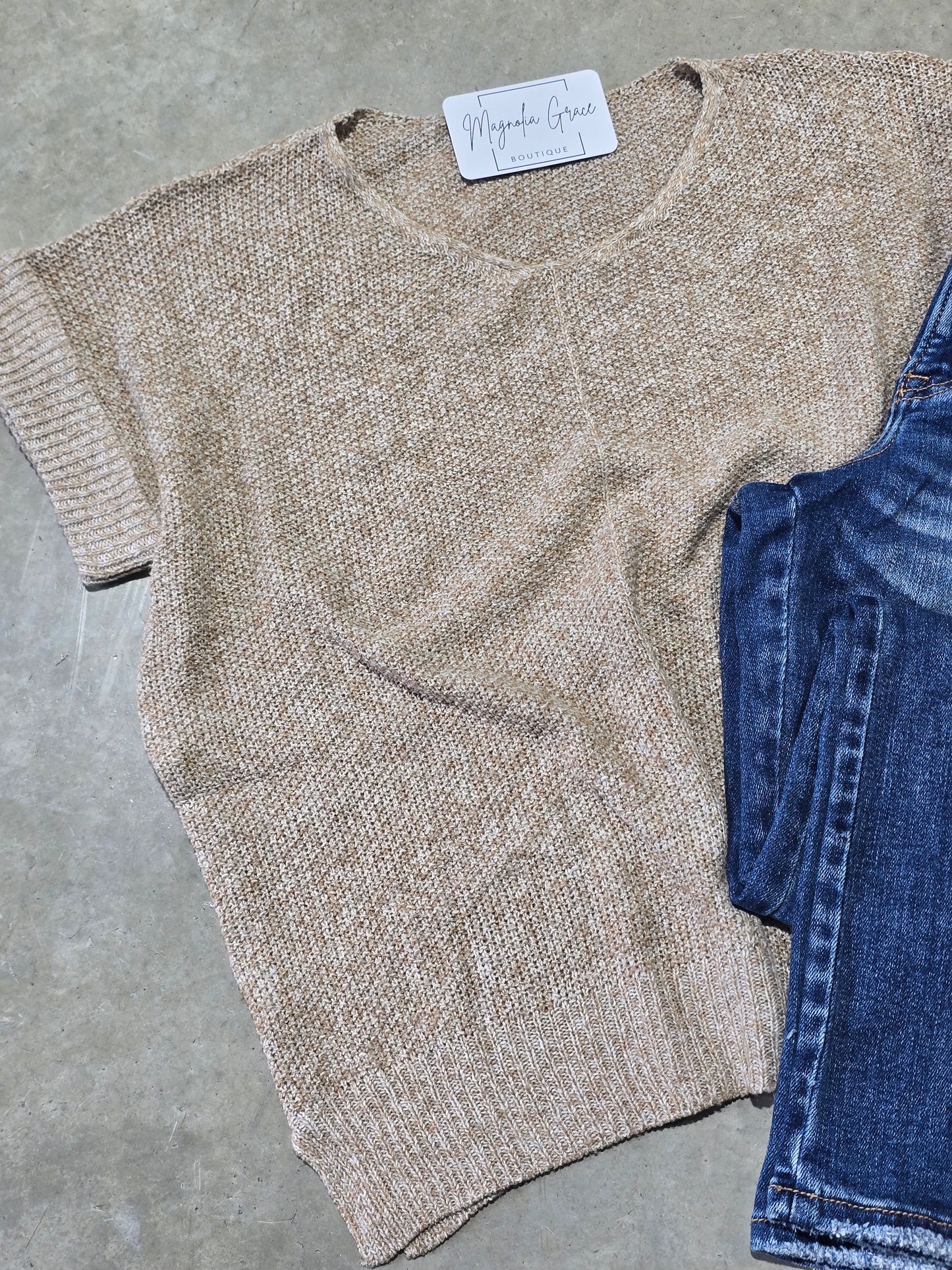 Lightweight Textured Pullover Sweater
