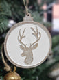 Carved Wooden Reindeer Ornament