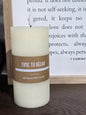 6in tall 3.5in wide Pillar Timer Candle