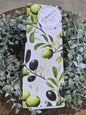 Green and Black Olives Washcloth
