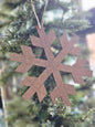Wooden Iridescent Glitter Snowflake