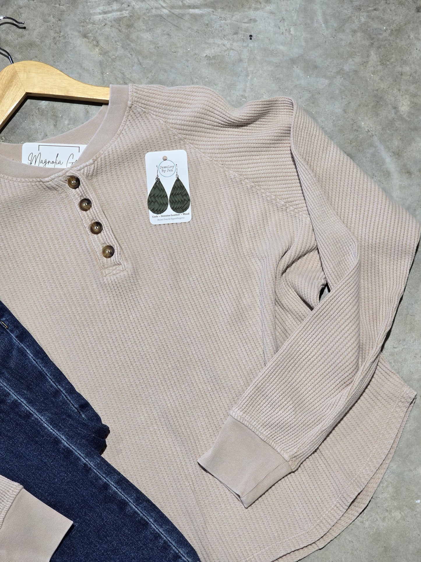 Mineral Wash Waffle Long Sleeve