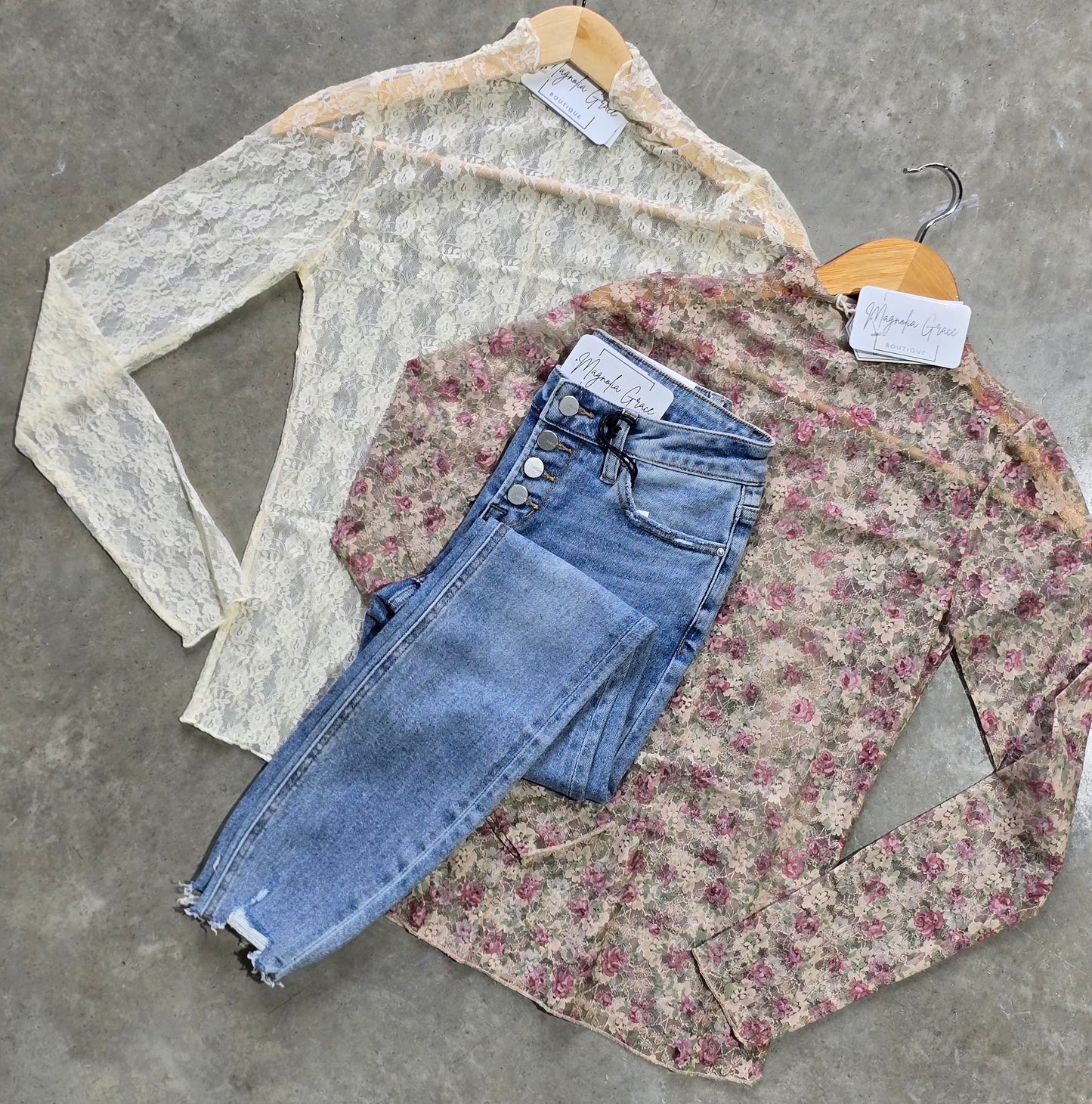 Sheer Mesh Fitted Top