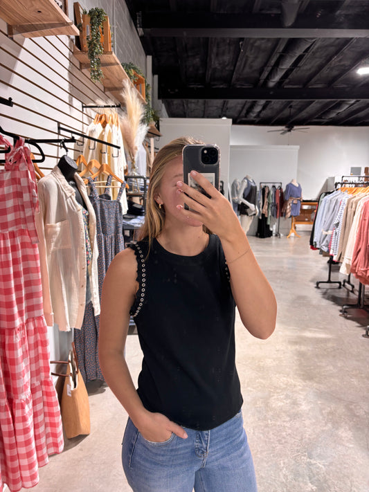 Ruffle Sleeve Tank