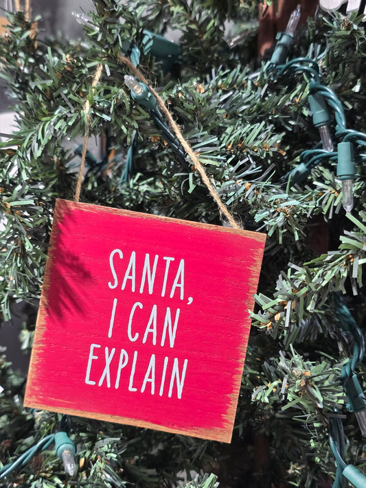 Santa I Can Explain Ornament