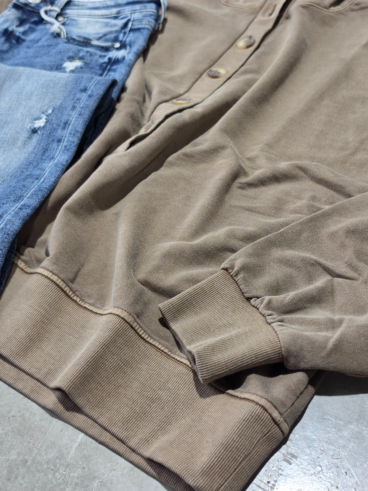 Mock Neck Henley
