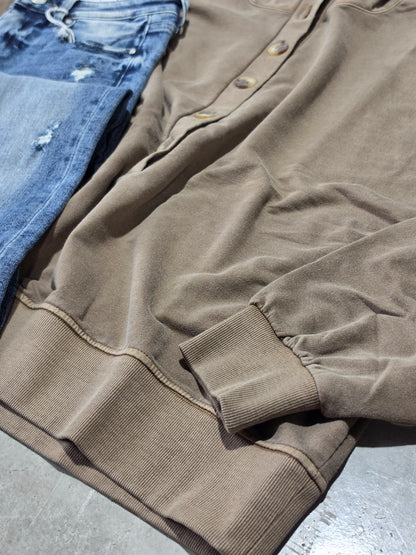 Mock Neck Henley