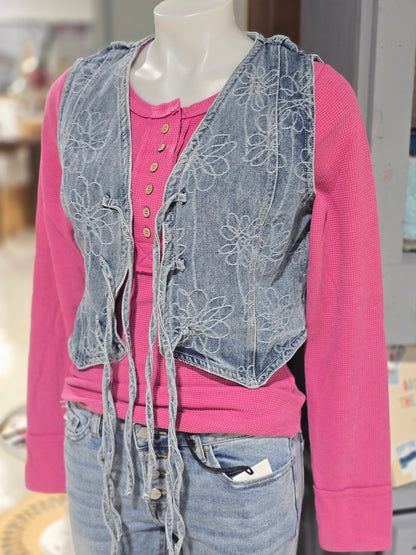 Washed Denim Vest