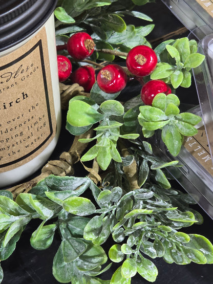 Frosted Gooseberry Candle Ring 3.5"