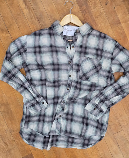 Oversized Cotton Flannel Shirt