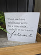 Hold in our Hearts Forever- Black Lettering
