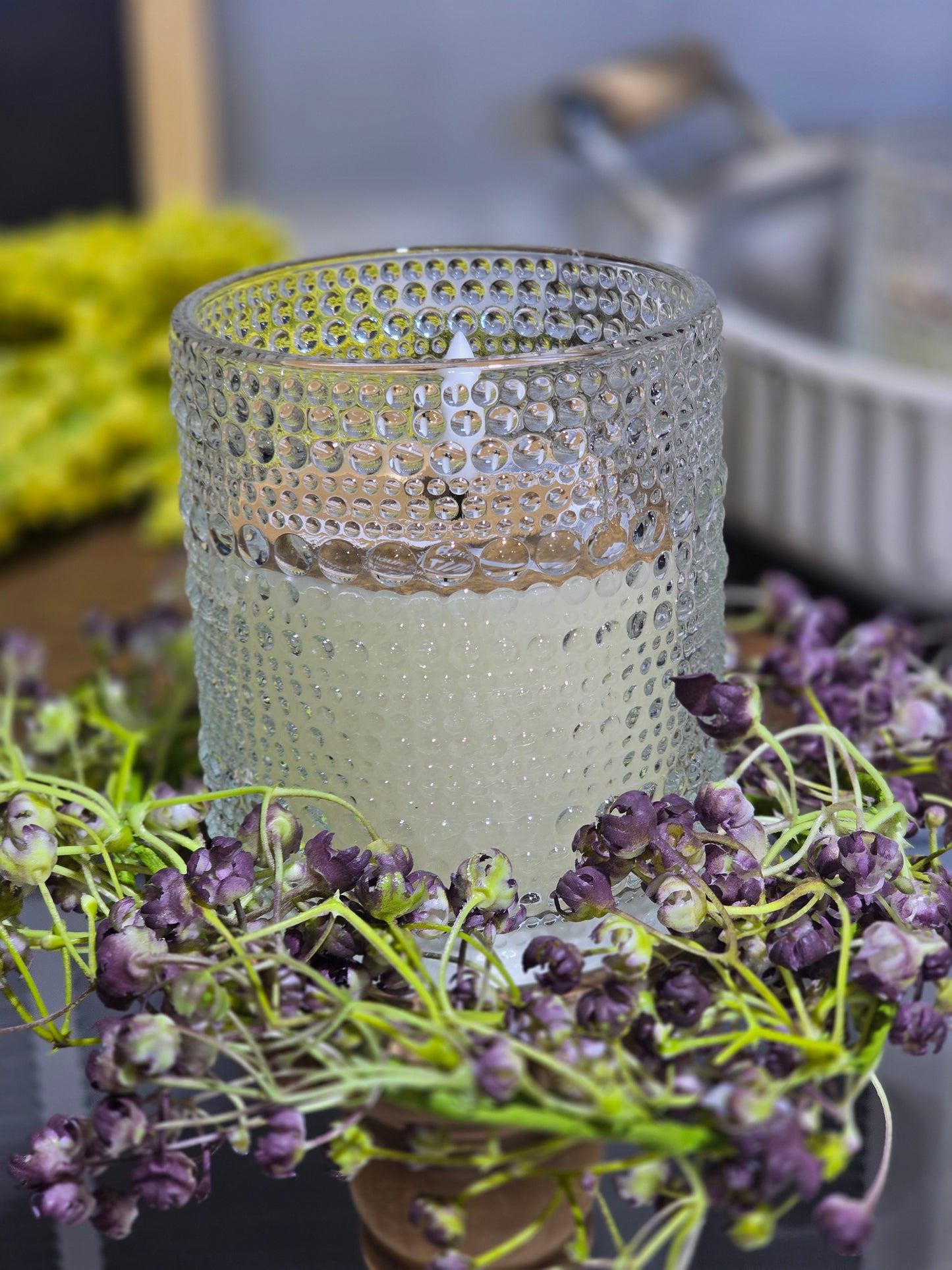 8in Baby Breath Candle Ring