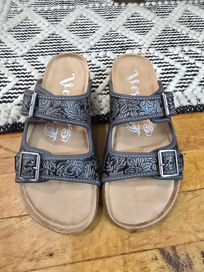 Berry Grey Slides
