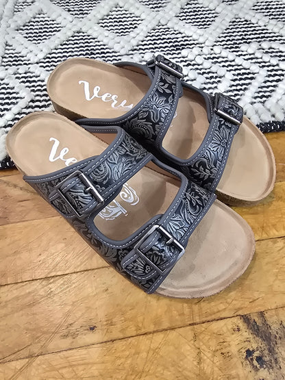 Berry Grey Slides