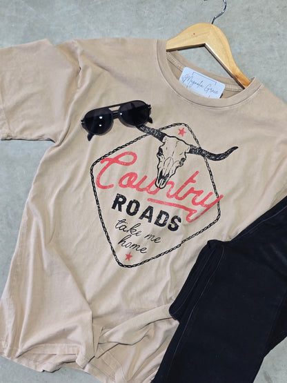 Country Roads Take Me Home Mineral Graphic Tee