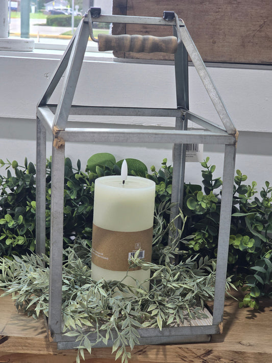 Antiqued Open Air Lantern- Large