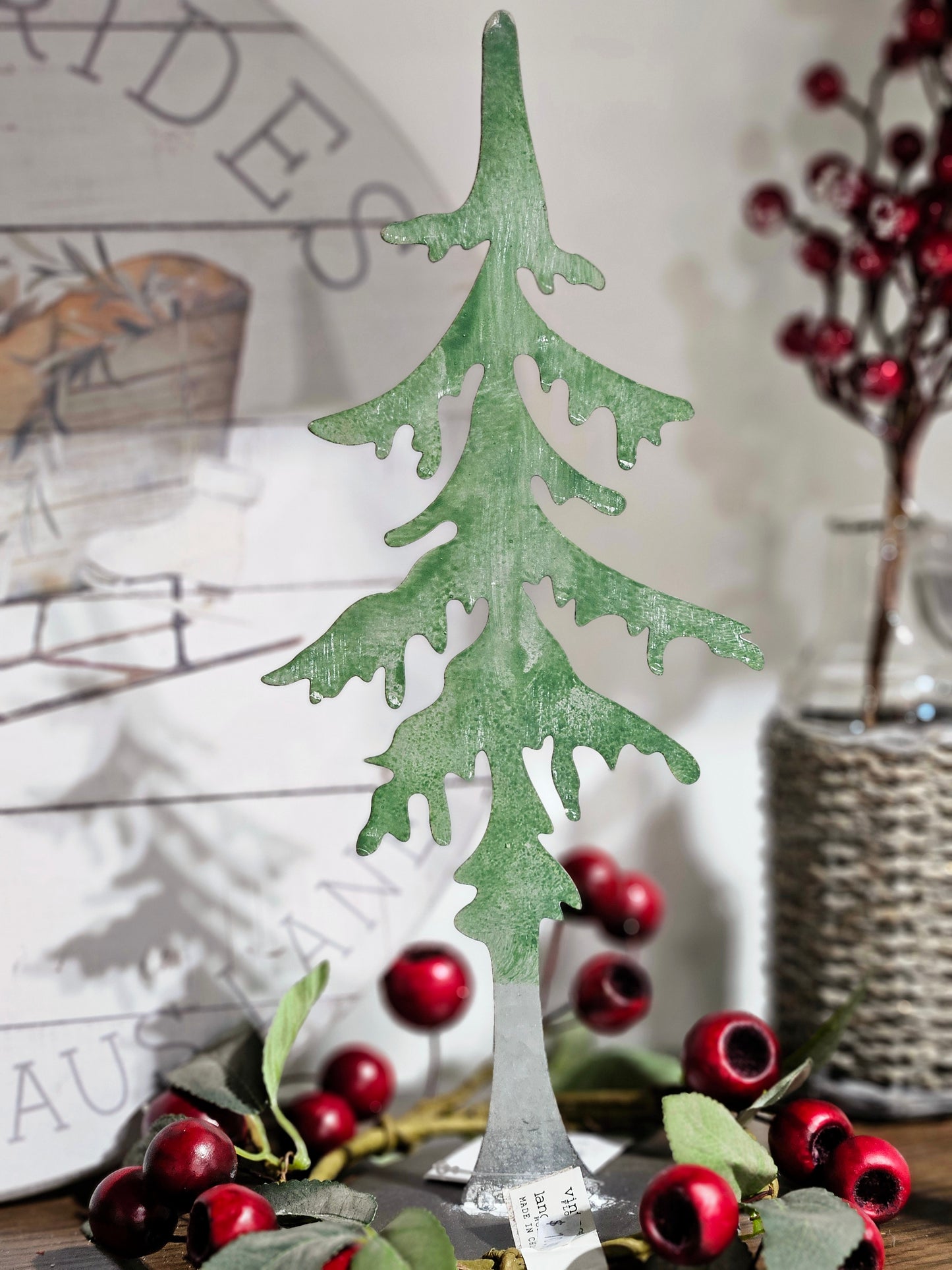 Large Metal Pine Tree