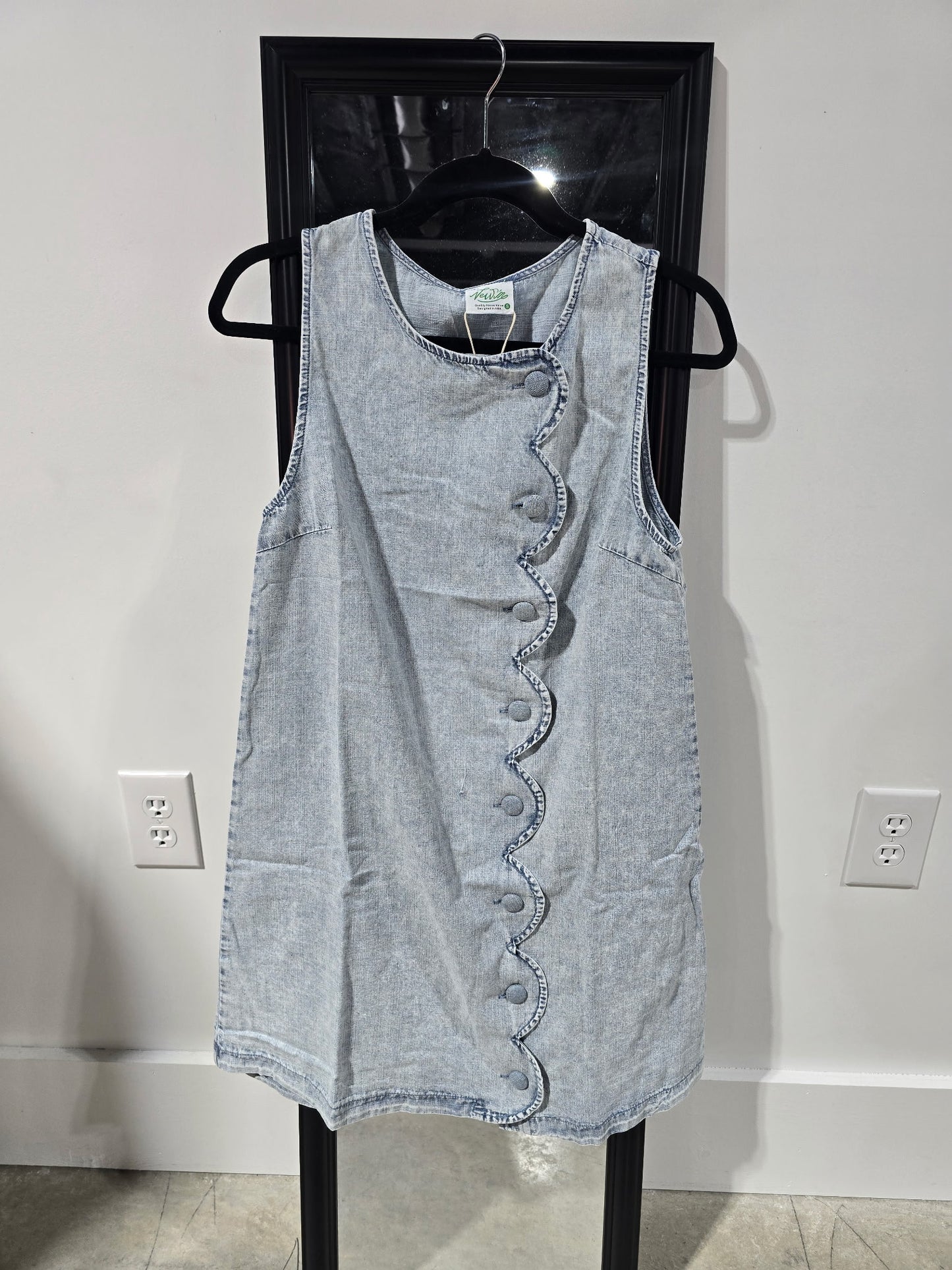 Scalloped Washed Dress