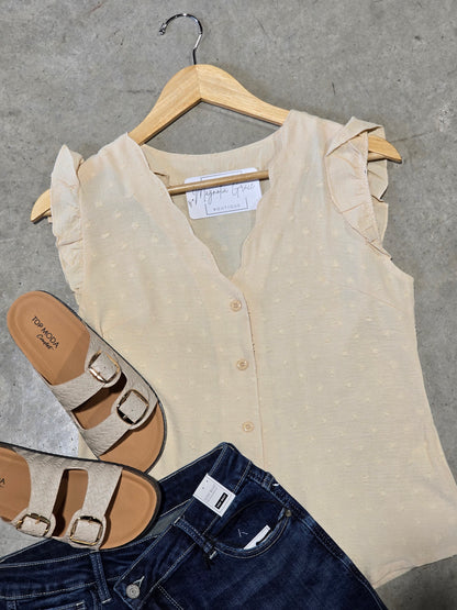 Solid Jacquard Blouse