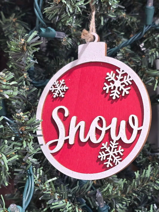 Snow Bulb Ornament