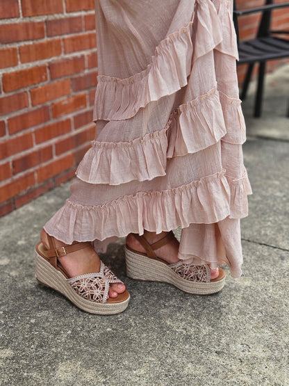 Flowy Tiered Ruffle Maxi Skirt